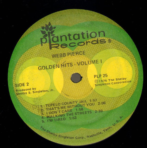 Webb Pierce - Golden Hits Volume 1 - LP