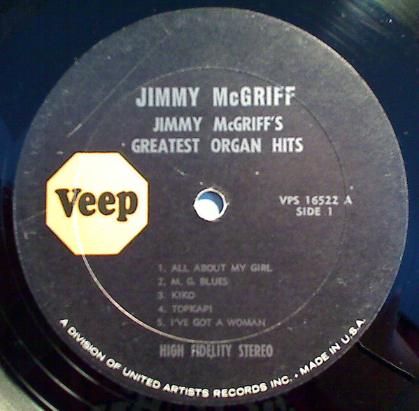 Jimmy McGriff - Jimmy McGriff's Greatest Organ Hits - LP