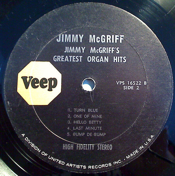 Jimmy McGriff - Jimmy McGriff's Greatest Organ Hits - LP