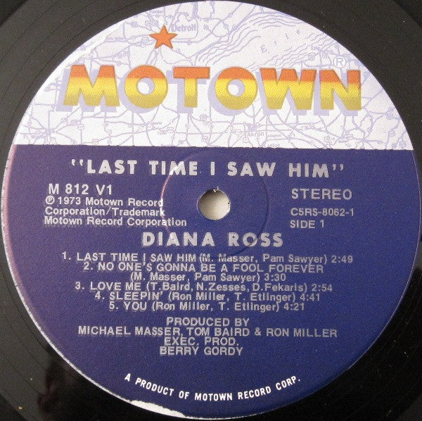 Diana Ross - Last Time I Saw Him - LP
