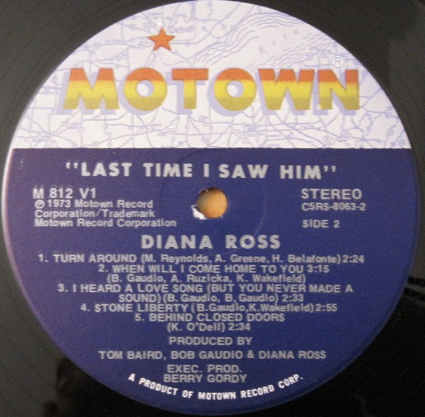 Diana Ross - Last Time I Saw Him - LP