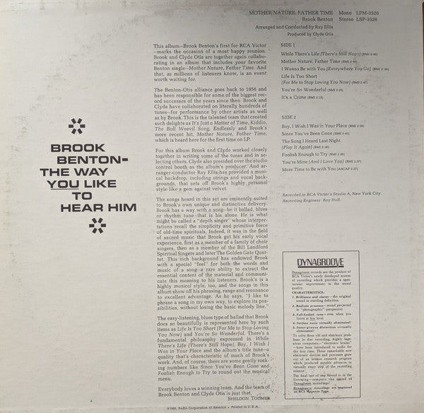 Brook Benton - Mother Nature, Father Time - LP