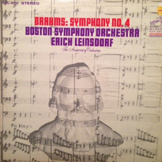 Brahms* / Boston Symphony Orchestra, Erich Leinsdorf - Symphony No. 4 In E Minor - LP