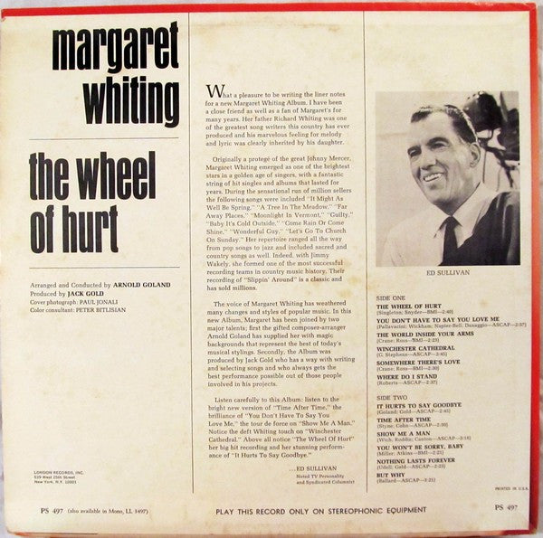 Margaret Whiting - The Wheel Of Hurt - LP
