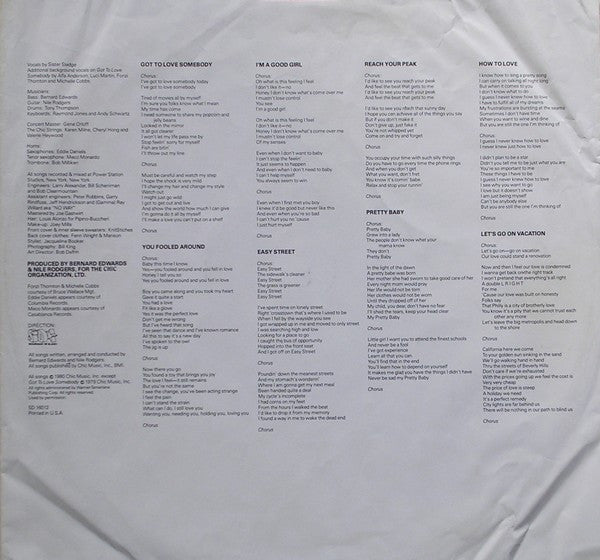 Sister Sledge - Love Somebody Today - LP