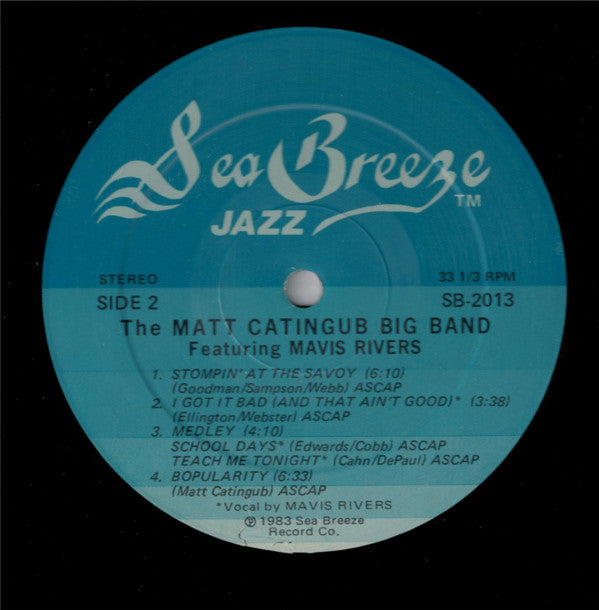 The Matt Catingub Big Band Featuring  Mavis Rivers - My Mommy & Me - LP
