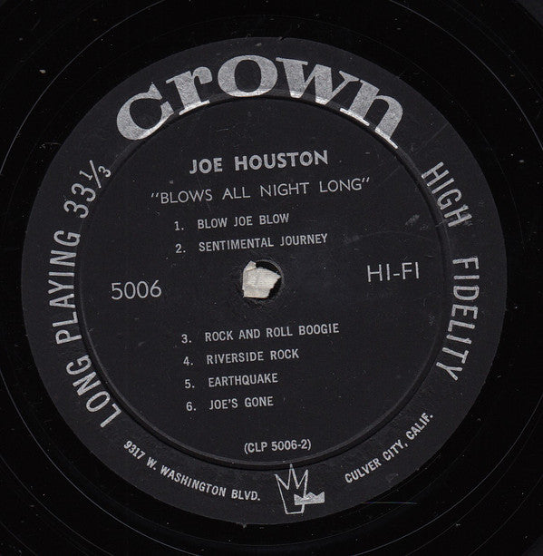Joe Houston - Rocks And Rolls All Nite Long - LP