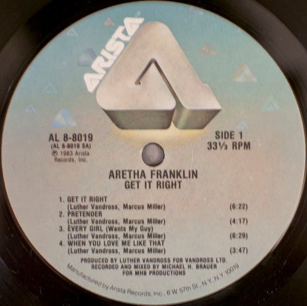 Aretha Franklin - Get It Right - LP