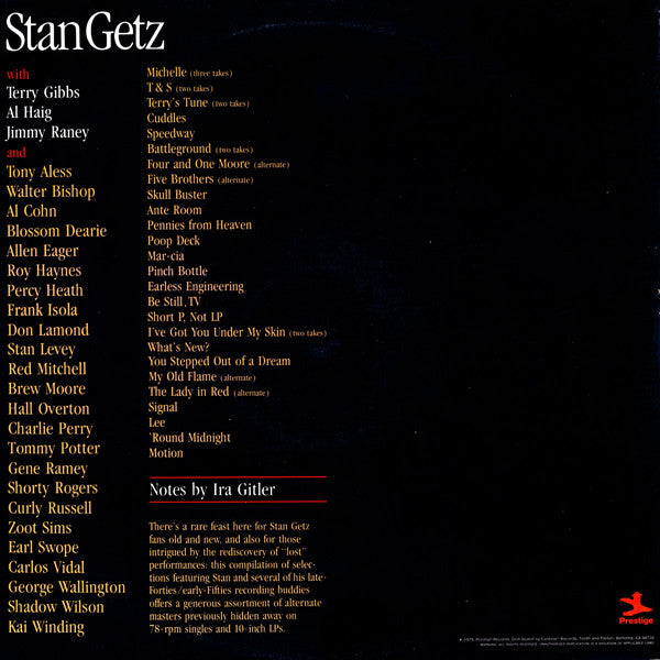 Stan Getz & Friends - Early Getz - LP