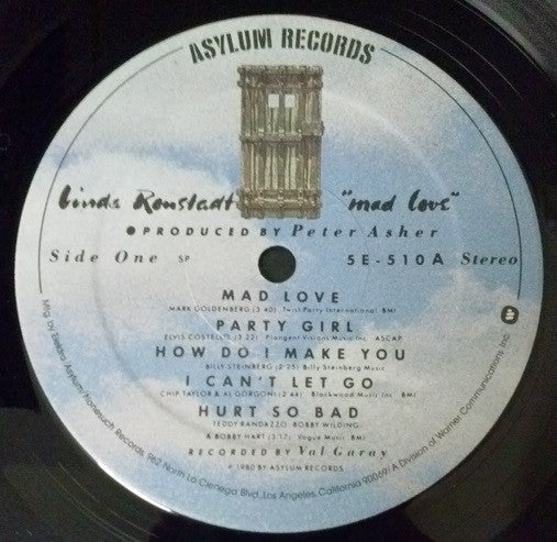Linda Ronstadt - Mad Love - LP