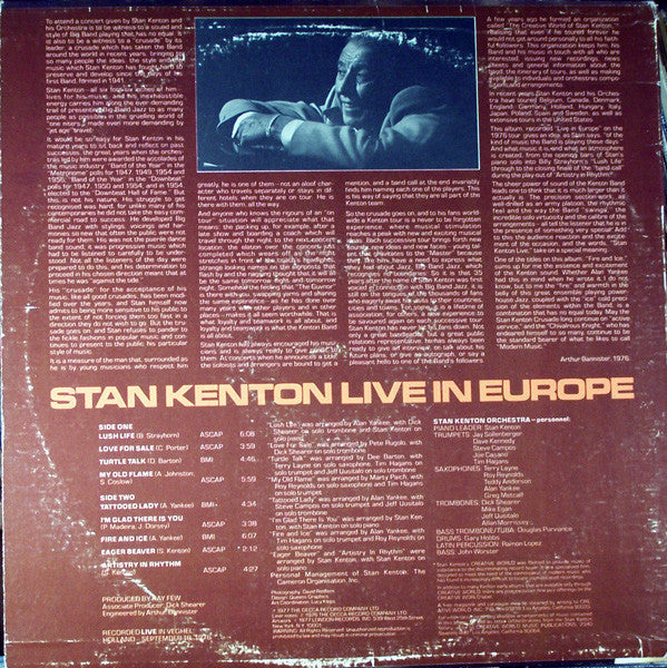 Stan Kenton Orchestra* - Live In Europe - LP