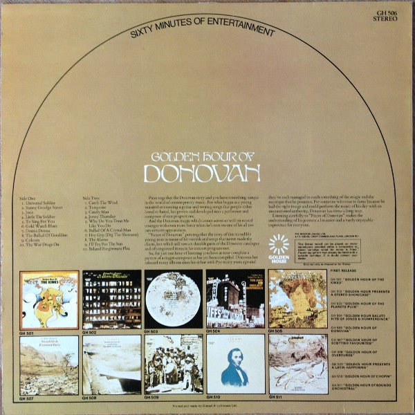 Donovan - Golden Hour Of Donovan - LP