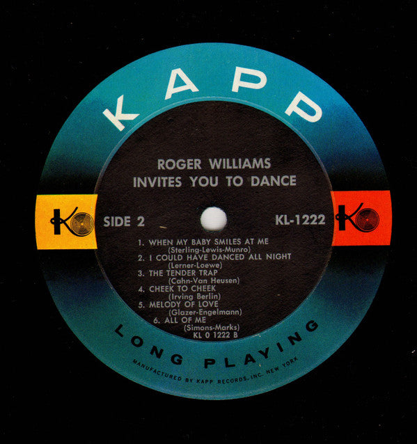 Roger Williams (2) - Invites You To Dance - LP