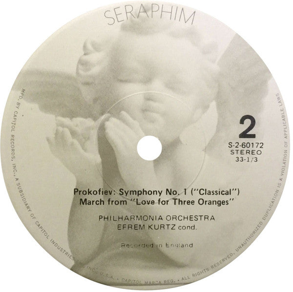 Prokofiev*, Efrem Kurtz Conducting The Philharmonia Orchestra - Peter And The Wolf / Classical Symphony / March From "Love For Three Oranges" - LP