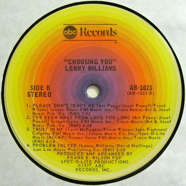 Lenny Williams - Choosing You - LP