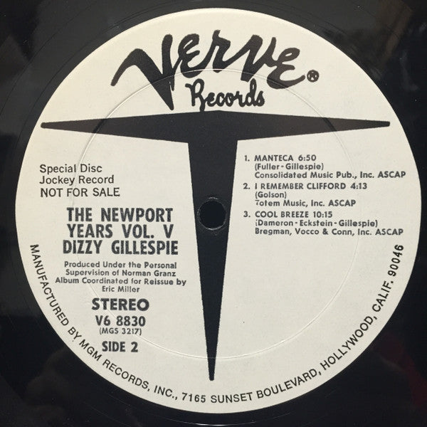 Dizzy Gillespie - The Newport Years Volume V - LP