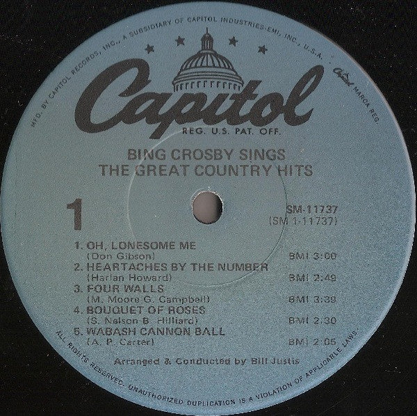 Bing Crosby - Sings The Great Country Hits - LP