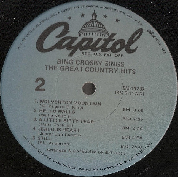 Bing Crosby - Sings The Great Country Hits - LP