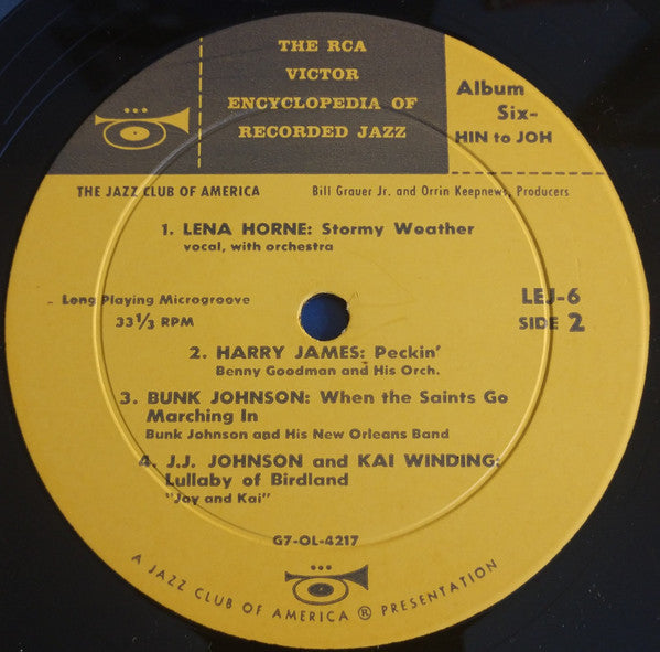 Various - The RCA Victor Encyclopedia Of Recorded Jazz: Album 6 - Hin To Joh - LP