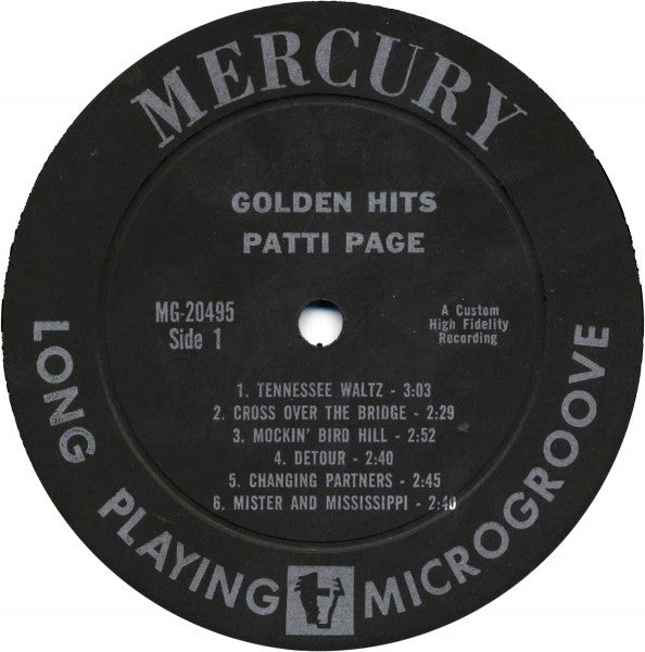 Patti Page - Golden Hits - LP