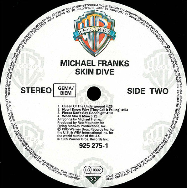 Michael Franks - Skin Dive - LP