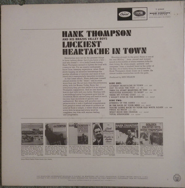 Hank Thompson And His Brazos Valley Boys - Luckiest Heartache In Town - LP