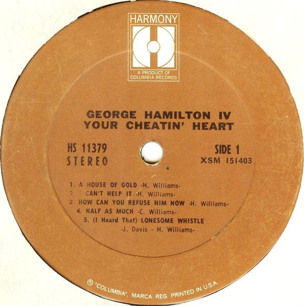 George Hamilton IV - Your Cheatin' Heart - LP
