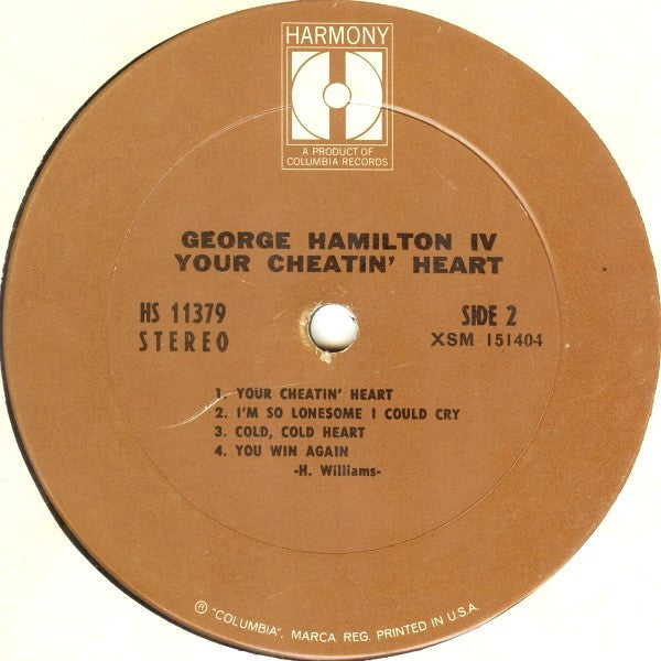 George Hamilton IV - Your Cheatin' Heart - LP