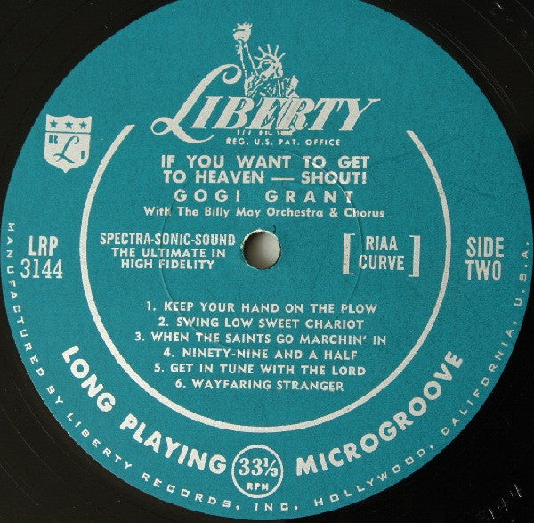 Gogi Grant With The Billy May Orchestra* And Chorus* - If You Want To Get To Heaven... Shout! - LP