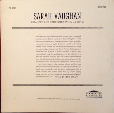 Sarah Vaughan - Sarah Vaughan Sings - LP