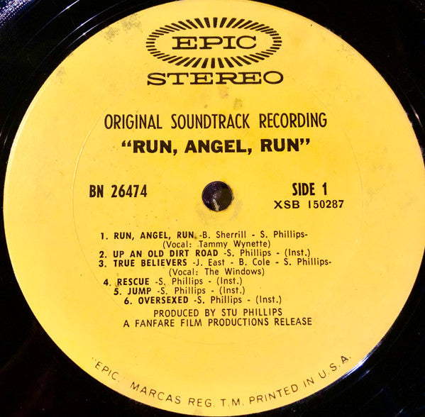 Stu Phillips Featuring Tammy Wynette - Run, Angel, Run (Original Sound Track Recording - LP