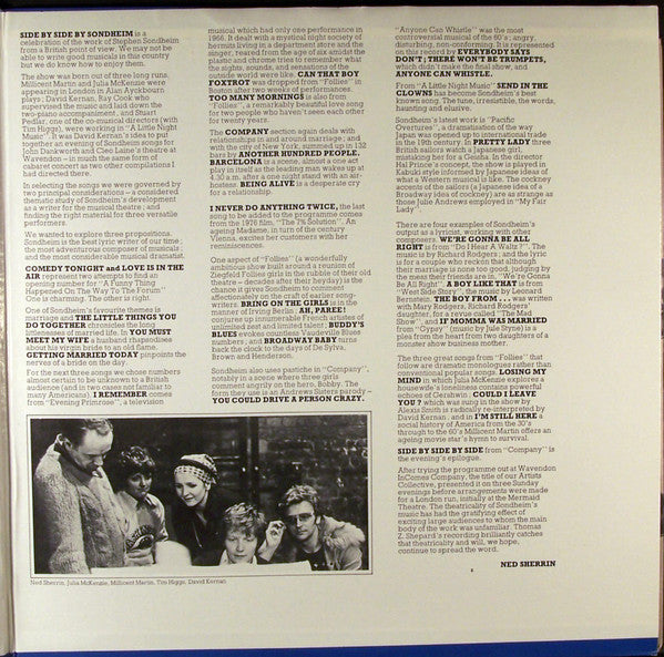 Millicent Martin, Julia McKenzie (2), David Kernan Directed By Ned Sherrin - Side By Side By Sondheim - LP