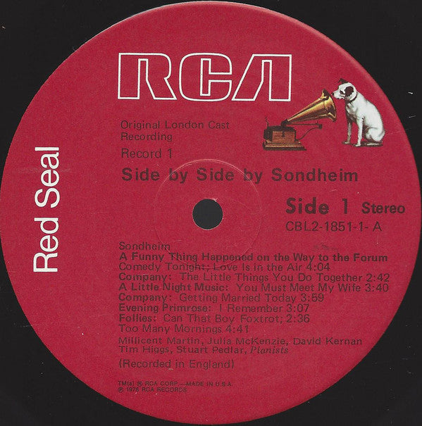 Millicent Martin, Julia McKenzie (2), David Kernan Directed By Ned Sherrin - Side By Side By Sondheim - LP