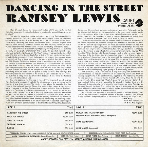 Ramsey Lewis - Dancing In The Street - LP