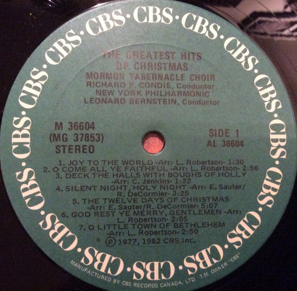 The Mormon Tabernacle Choir* - The Greatest Hits Of Christmas - LP