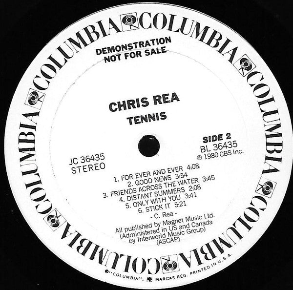 Chris Rea - Tennis - LP