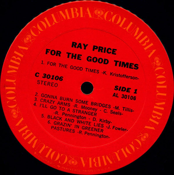 Ray Price - For The Good Times - LP
