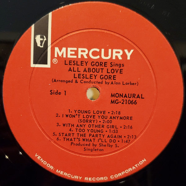 Lesley Gore - Sings All About Love - LP