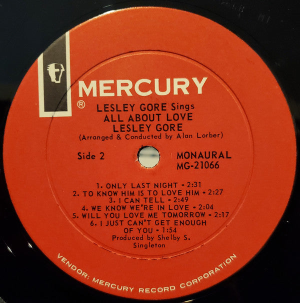 Lesley Gore - Sings All About Love - LP