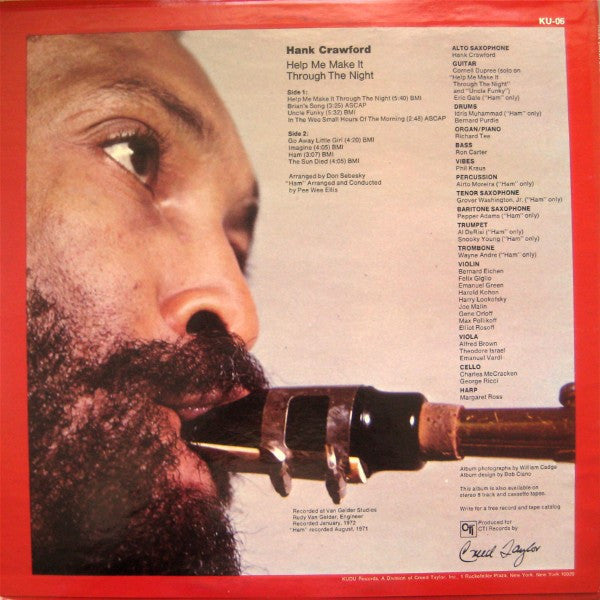 Hank Crawford - Help Me Make It Through The Night - LP