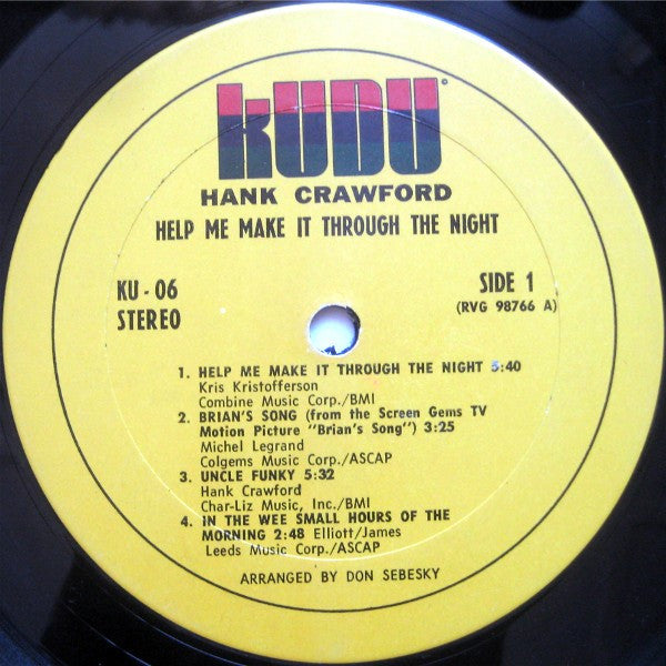 Hank Crawford - Help Me Make It Through The Night - LP