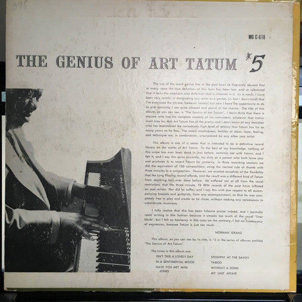 Art Tatum - The Genius Of Art Tatum #5 - LP