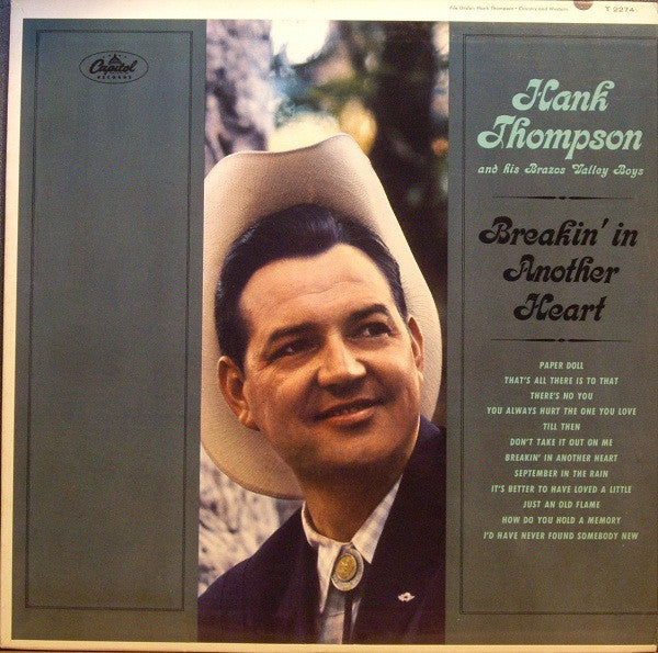 Hank Thompson And His Brazos Valley Boys - Breakin' In Another Heart - LP