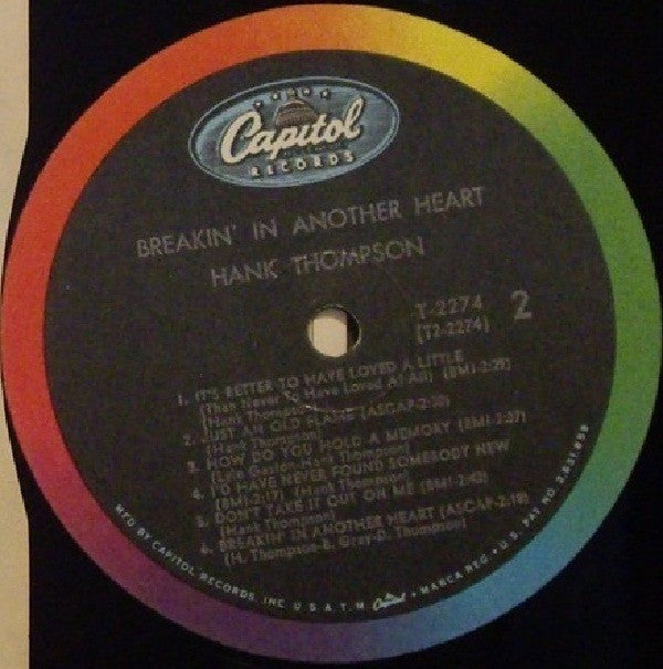 Hank Thompson And His Brazos Valley Boys - Breakin' In Another Heart - LP