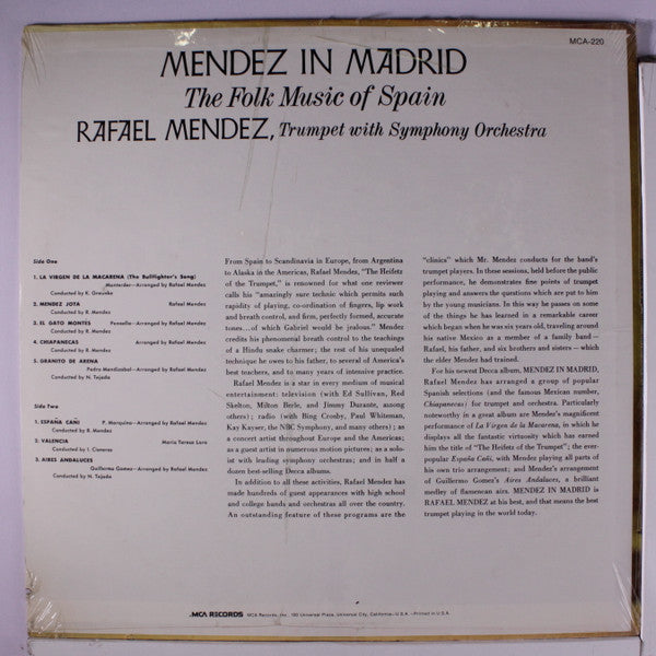 Rafael Mendez - Mendez In Madrid - LP