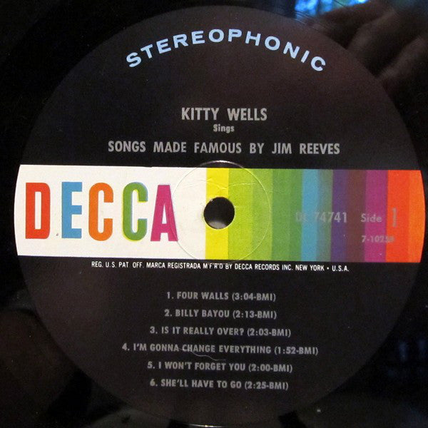 Kitty Wells - Songs Made Famous By Jim Reeves - LP