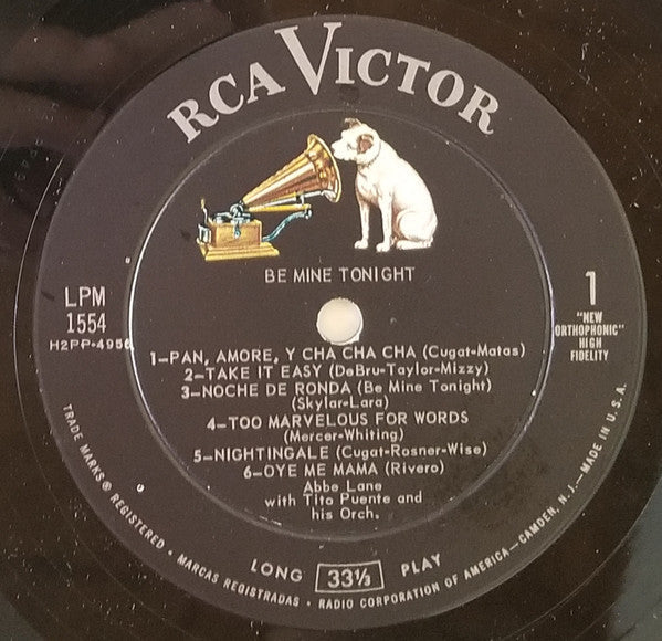 Abbe Lane With Tito Puente And His Orchestra - Be Mine Tonight - LP
