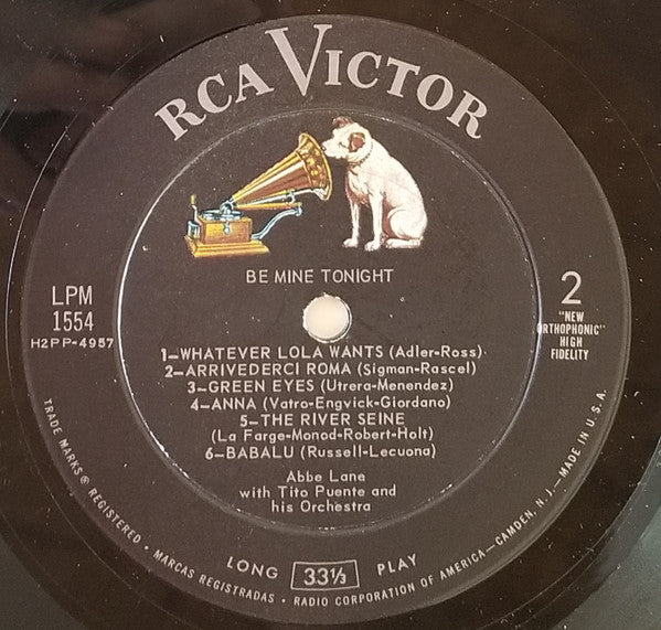 Abbe Lane With Tito Puente And His Orchestra - Be Mine Tonight - LP