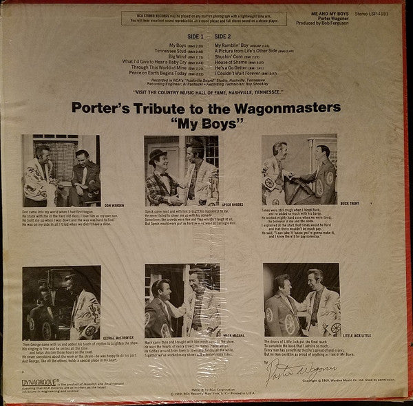 Porter Wagoner - Me And My Boys - LP