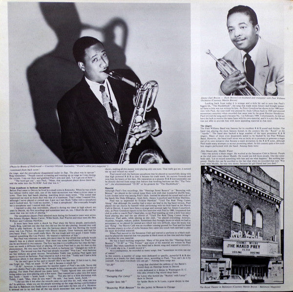 Paul Williams And His Hucklebuckers* - Spider Sent Me - LP